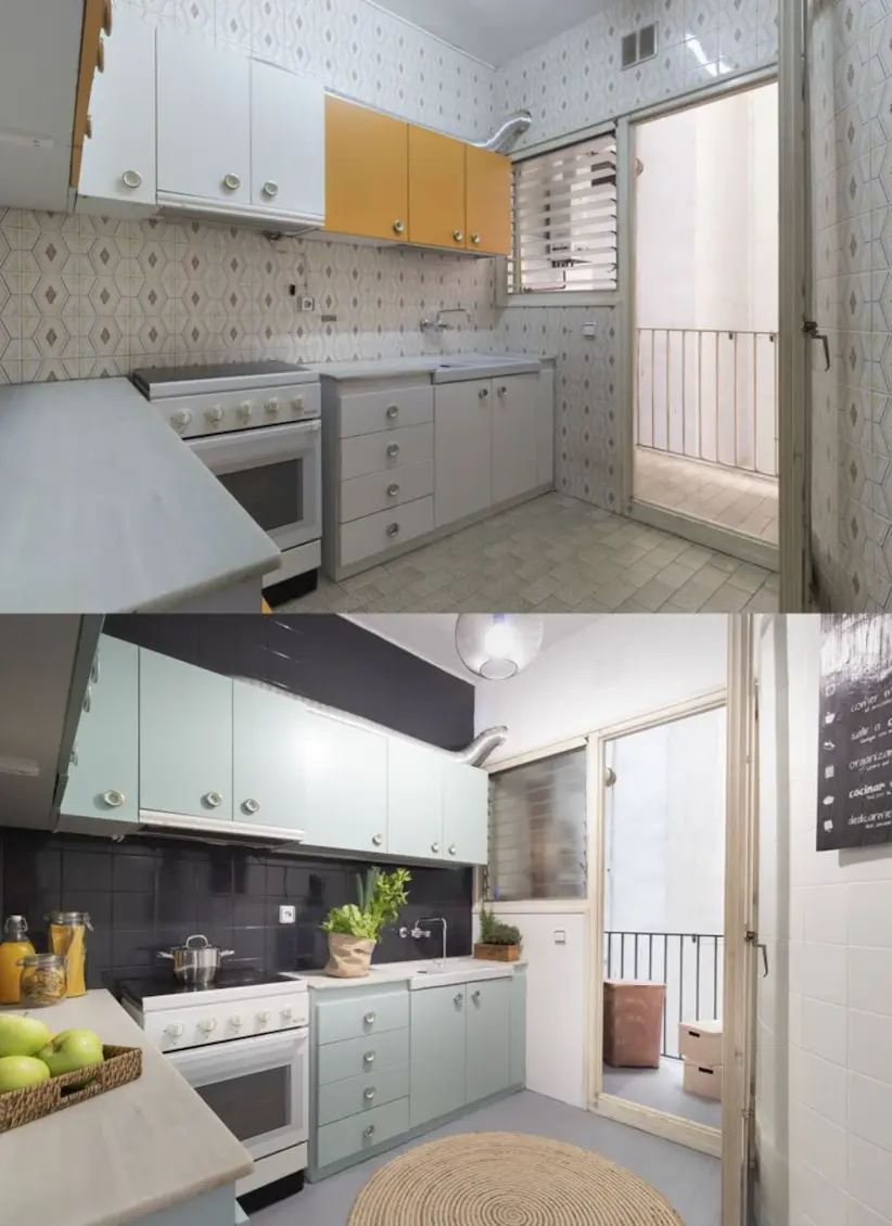 Reformas de cocinas en Granada: antes y después de una cocina reformada